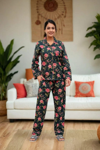 Ashvy Cotton Top with bottom Night suit