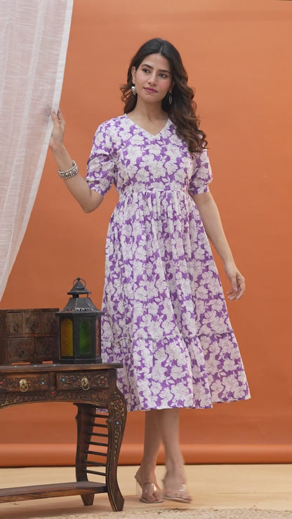 Ashvy Pure Cotton Anarkali Feeding & Maternity Kurti – Comfort Meets Elegance