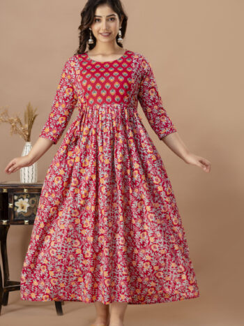 RED FEEDING KURTI