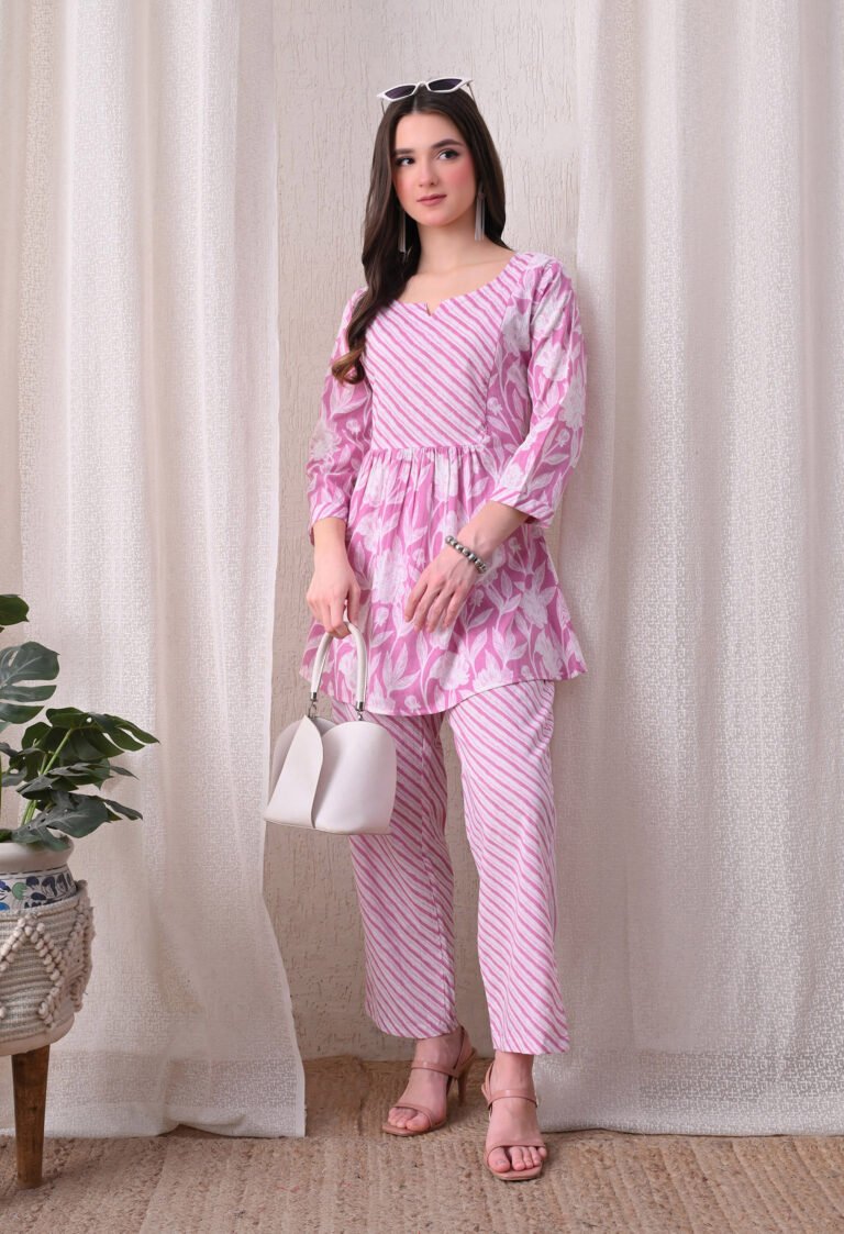 – Bubblegum Pink Mixed Print Cotton Nurs – Ashvy